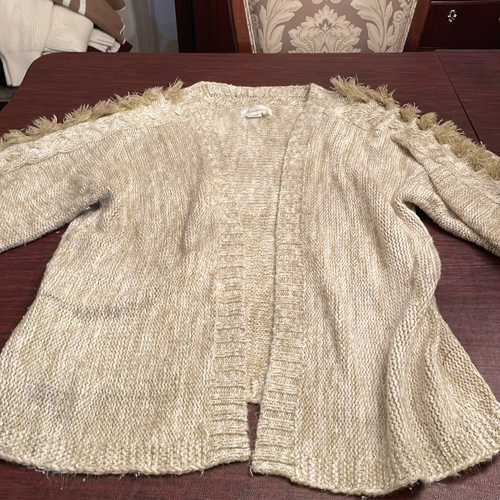 Cozy Cream cardigan from Anthropologie - Picture 6 of 10